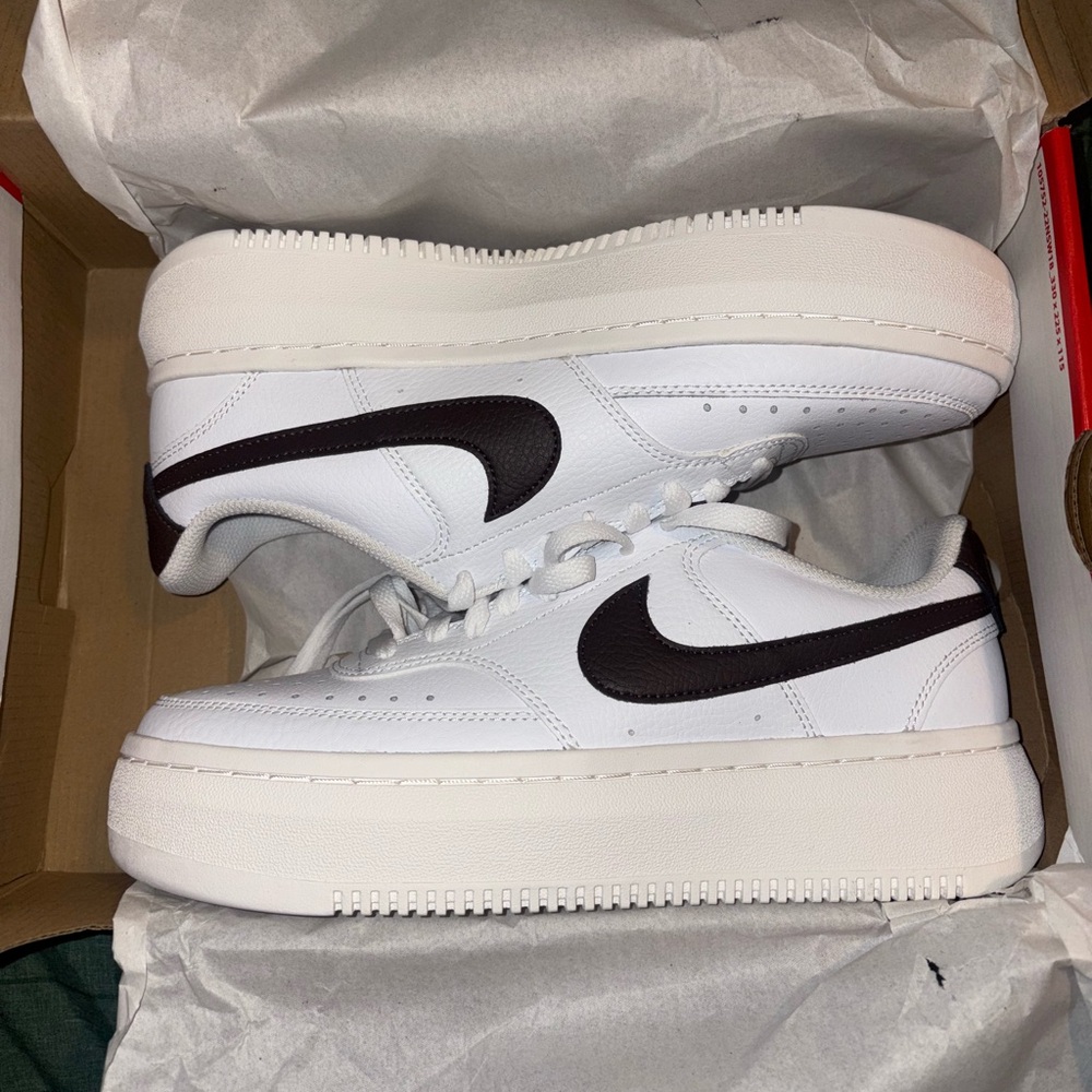 Nike Court Vision Alta LTR - white and brown